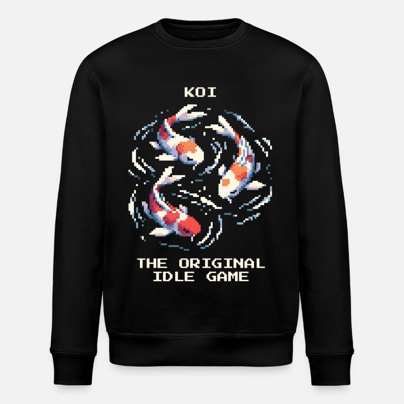 Koi: Das Original-Idle-Game | Gartenteich Zen - Stanley/Stella Unisex Bio-Sweatshirt ROLLER - Schwarz