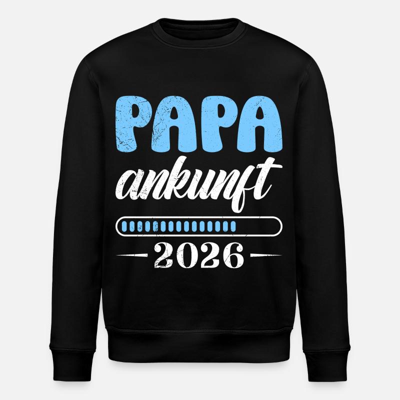 Dad-to-be DAD ARRIVAL 2026 Funny - Stanley/Stella ROLLER Unisex Organic Sweatshirt - black