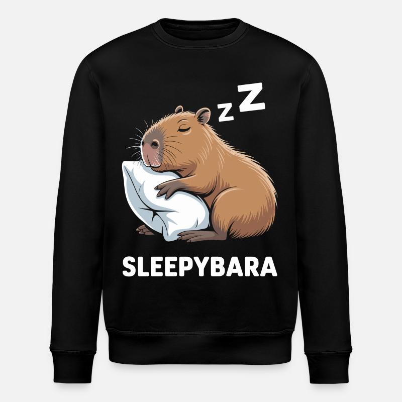 Sleepybara Capybara Dormir - Sweat bio ROLLER Stanley/Stella Unisexe - noir