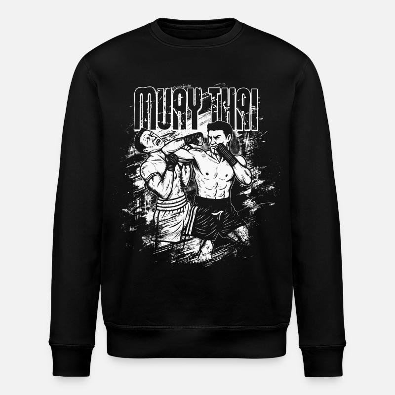 Muay Thai Elbow Technique - Stanley/Stella ROLLER Unisex Organic Sweatshirt - black