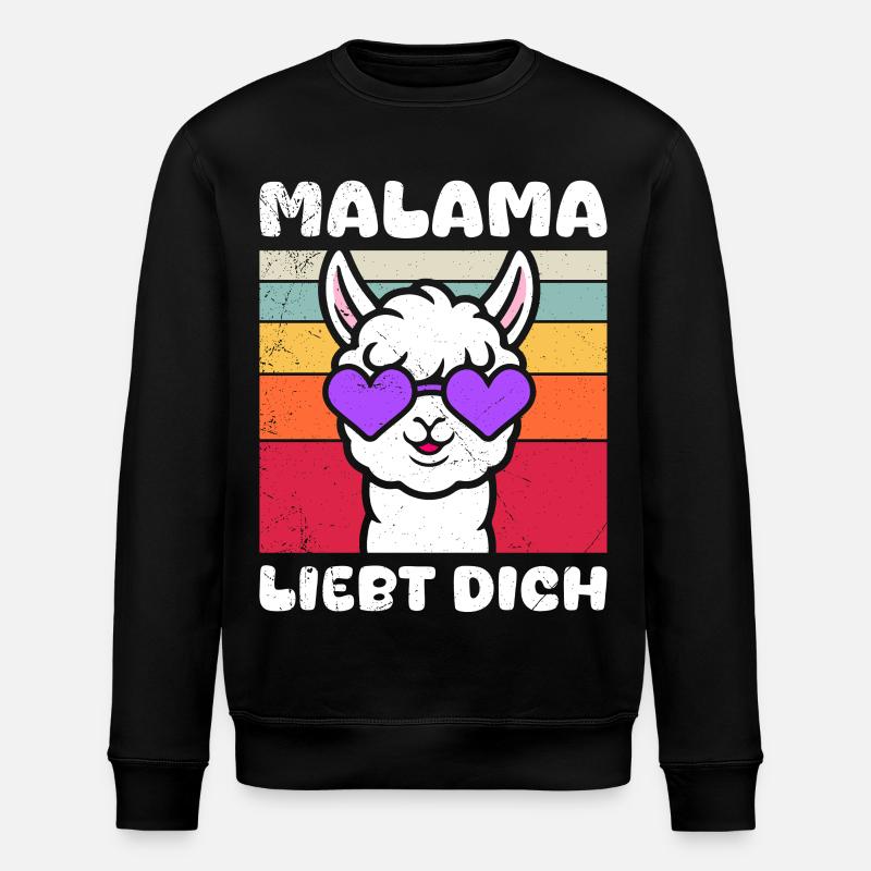 Bientôt maman MALAMA T'AIME Drôle - Sweat bio ROLLER Stanley/Stella Unisexe - noir