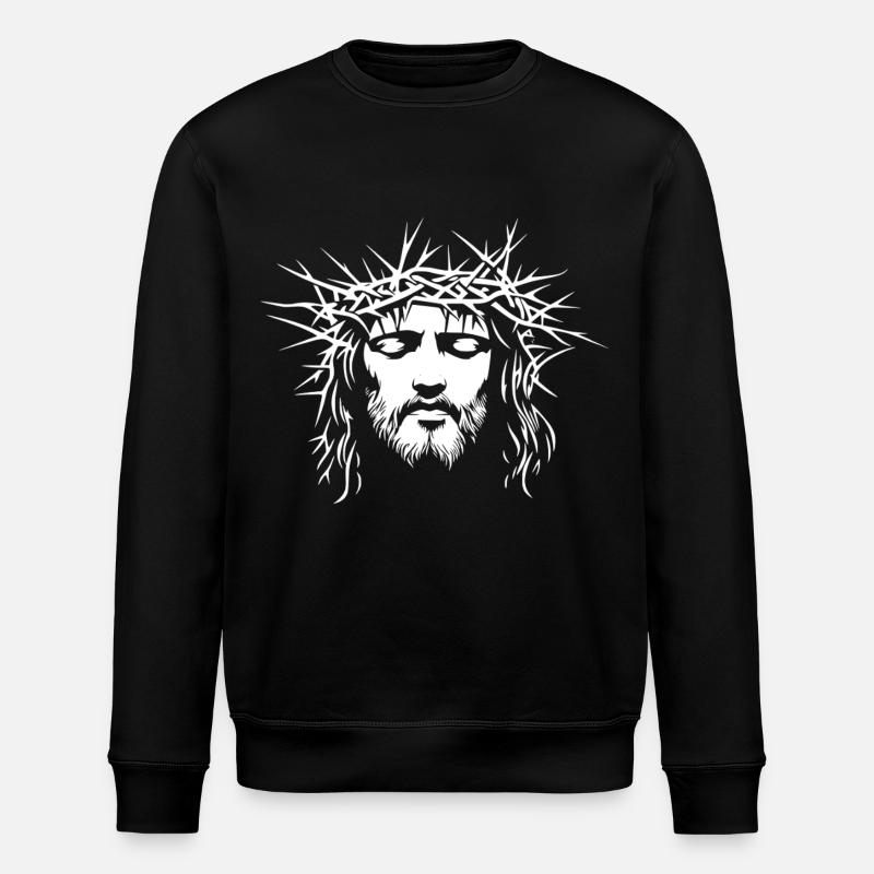 Jesus Christus Christlich Gott - Stanley/Stella Unisex Bio-Sweatshirt ROLLER - Schwarz
