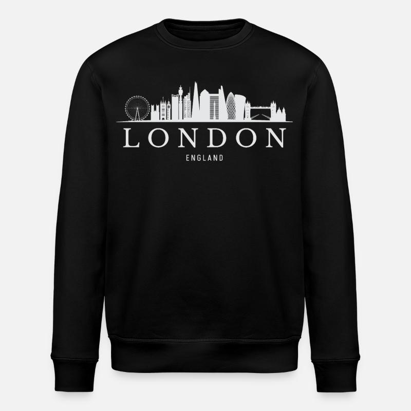 London Skyline, Londres Angleterre - Sweat bio ROLLER Stanley/Stella Unisexe - noir