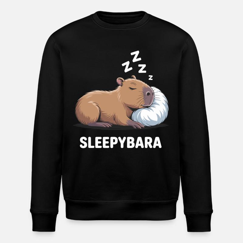 Sleepybara Capybara Dormir - Sweat bio ROLLER Stanley/Stella Unisexe - noir