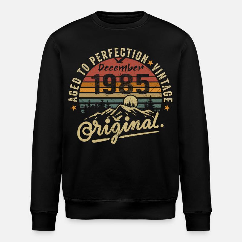 Legenden wurden im Dezember 1985 - Stanley/Stella Unisex Bio-Sweatshirt ROLLER - Schwarz