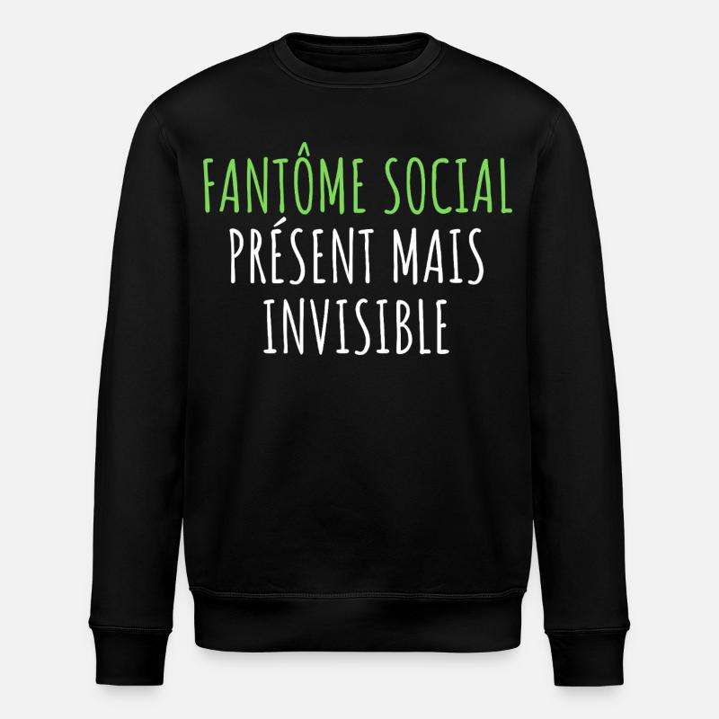 10Introvertiertes Halloween - Geist Asozialer Humor - Stanley/Stella Unisex Bio-Sweatshirt ROLLER - Schwarz