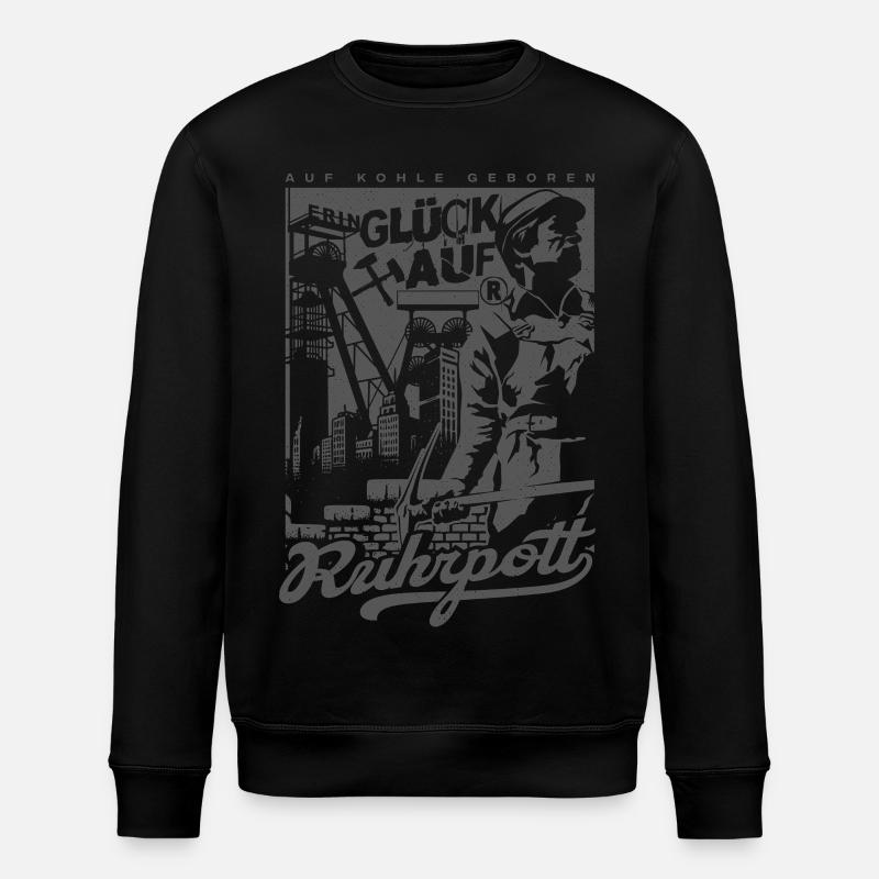 Mining Happiness sur Retro Print - Sweat bio ROLLER Stanley/Stella Unisexe - noir