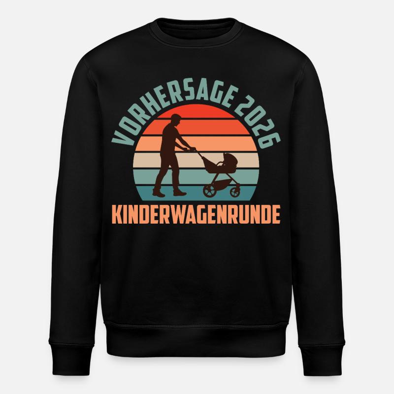 Father-to-be PREDICTION 2026 STROLLER - Stanley/Stella ROLLER Unisex Organic Sweatshirt - black