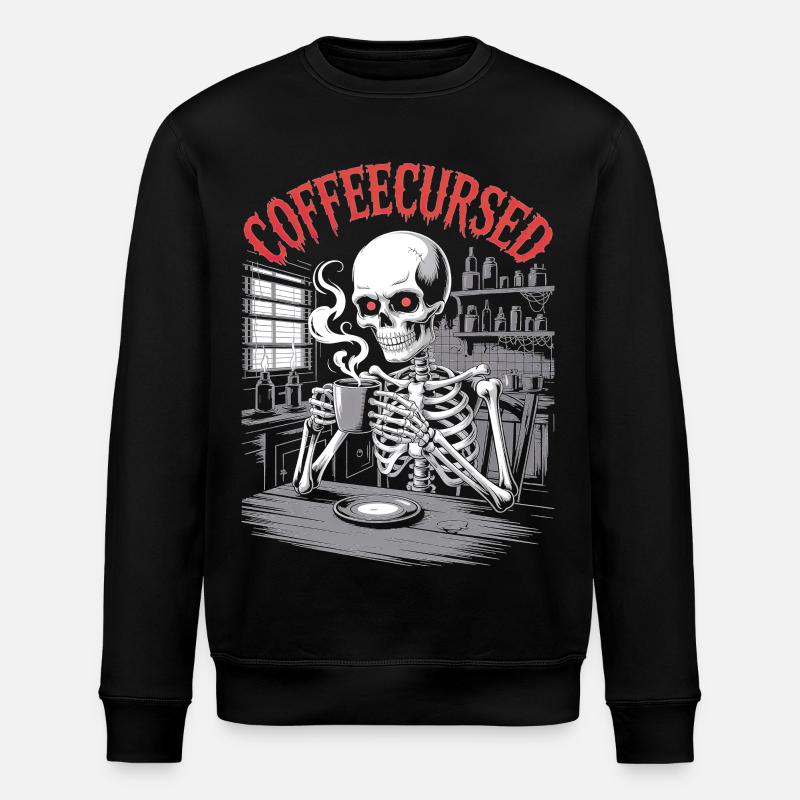 Café Maudit Squelette Infusion Spooky Halloween - Sweat bio ROLLER Stanley/Stella Unisexe - noir