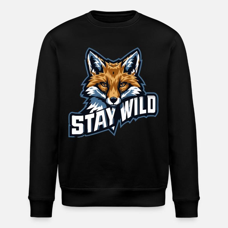 STAY WILD – Motif Nature & Aventure - Sweat bio ROLLER Stanley/Stella Unisexe - noir
