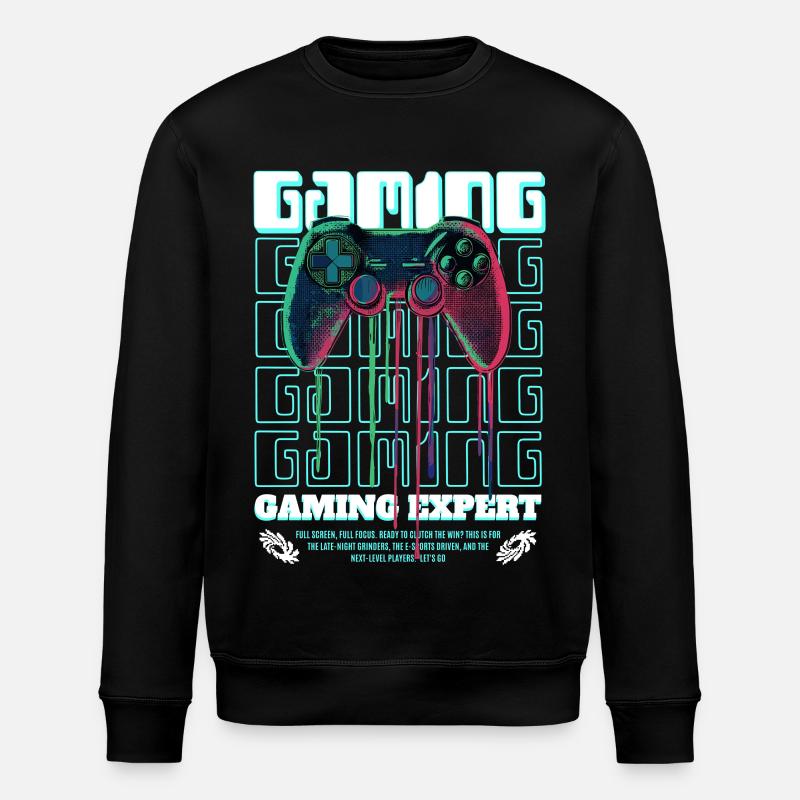Gaming Expert Controller - Stanley/Stella ROLLER Unisex Organic Sweatshirt - black