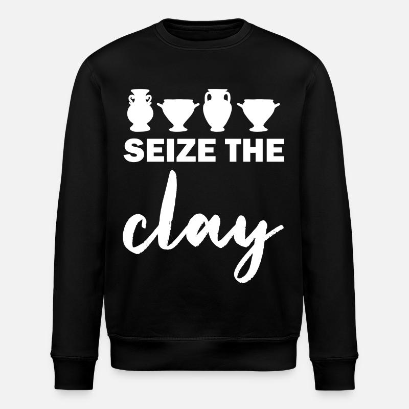 Seize The Day Trophy Silhouette - Stanley/Stella ROLLER Unisex Organic Sweatshirt - black