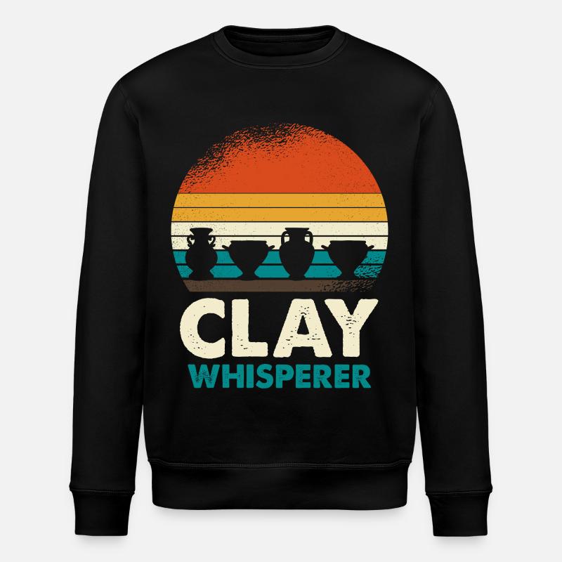 Clay Whisperer Sunset - Stanley/Stella ROLLER Unisex Organic Sweatshirt - black