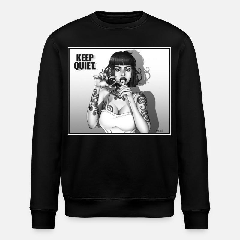 KEEP_QUIET - Stanley/Stella Unisex Bio-Sweatshirt ROLLER - Schwarz