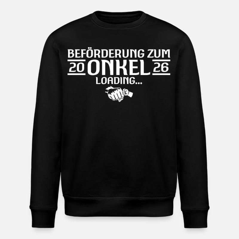 Uncle 2026 loading pregnancy announcement - Stanley/Stella ROLLER Unisex Organic Sweatshirt - black