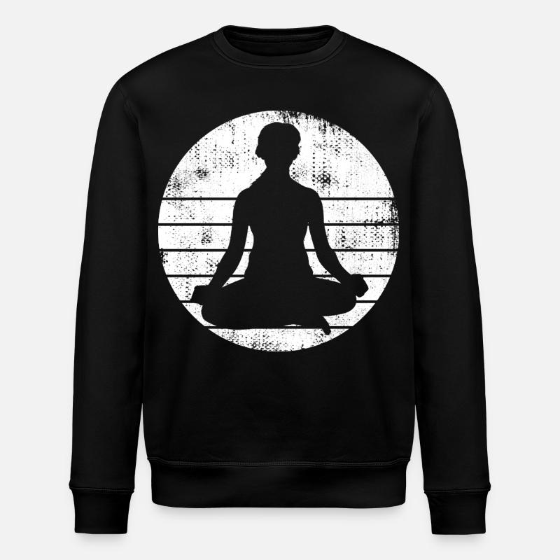 Croquis de yogi - Sweat bio ROLLER Stanley/Stella Unisexe - noir