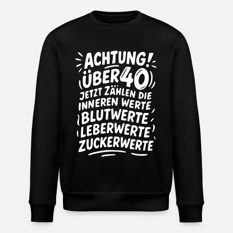 Attention sur 40 valeurs intérieures - Sweat bio ROLLER Stanley/Stella Unisexe - noir