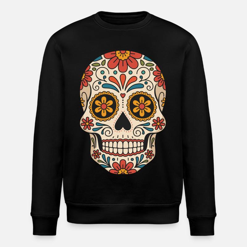 Cinco De Mayo Schädelsymbol Feier - Stanley/Stella Unisex Bio-Sweatshirt ROLLER - Schwarz