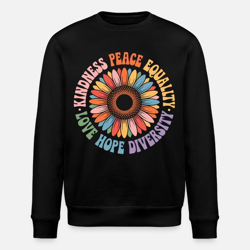 Gentillesse Paix Egalité Amour Espoir Diversité - Sweat bio ROLLER Stanley/Stella Unisexe - noir