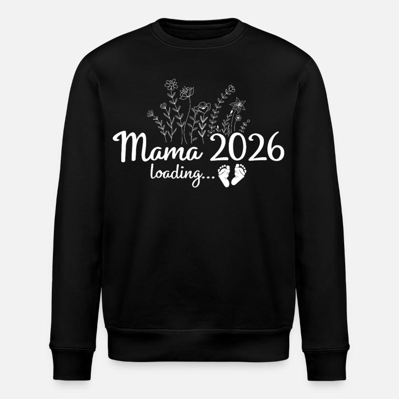 Werdende Mama 2026 - Schwangerschaft ankündigen - Stanley/Stella Unisex Bio-Sweatshirt ROLLER - Schwarz