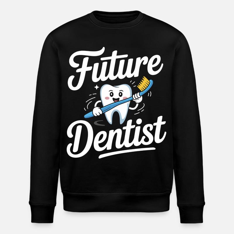 Future Dentist Cartoon - Stanley/Stella ROLLER Unisex Organic Sweatshirt - black