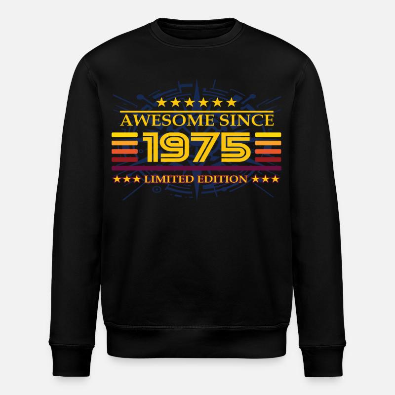 Awesome since 1975 Limited Edition - Stanley/Stella Unisex Bio-Sweatshirt ROLLER - Schwarz