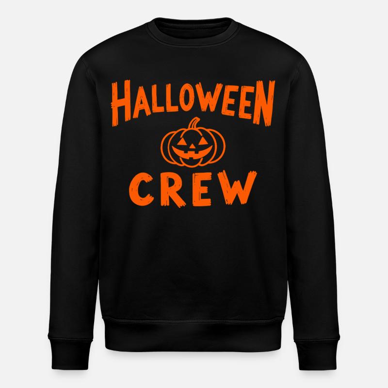 Halloween Crew Kürbiskopf Truppe - Stanley/Stella Unisex Bio-Sweatshirt ROLLER - Schwarz