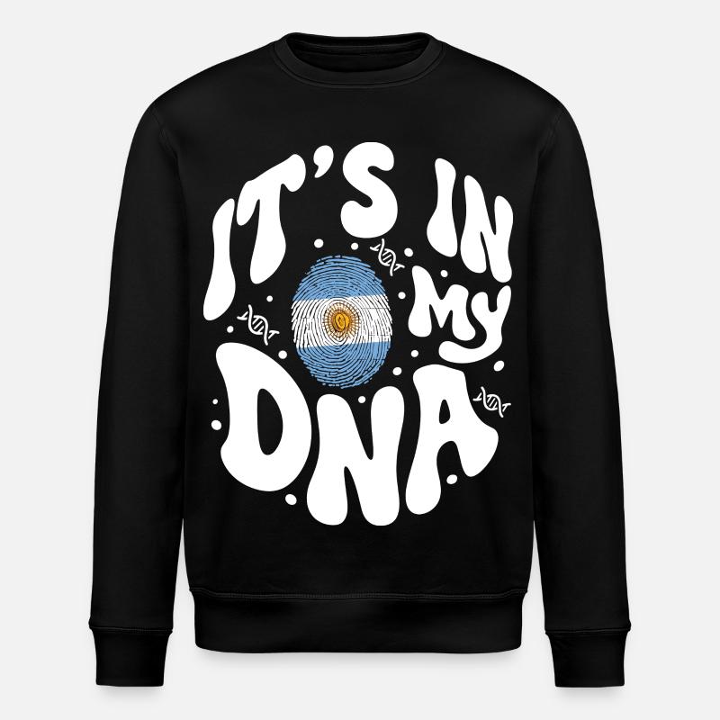 Argentinian DNA Argentina Flag Hispanic - Stanley/Stella ROLLER Unisex Organic Sweatshirt - black