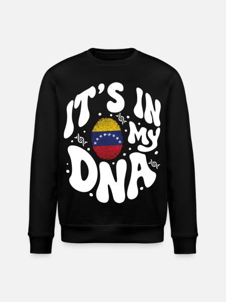 Venezuelan DNA Venezuela Flag Hispanic - Stanley/Stella ROLLER Unisex Organic Sweatshirt - black