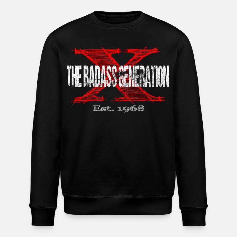 Génération X 1968 Rétro - Sweat bio ROLLER Stanley/Stella Unisexe - noir