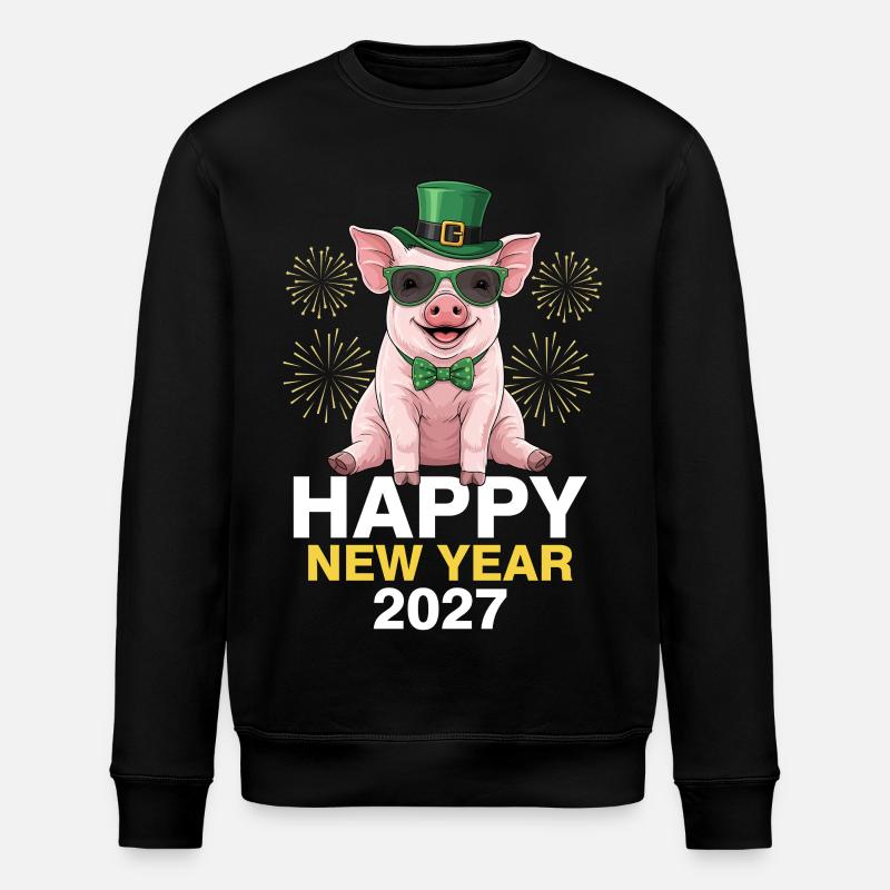 Happy New Year 2027 - Stanley/Stella ROLLER Unisex Organic Sweatshirt - black