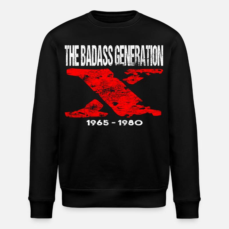 Génération X 1965 1980 Rétro - Sweat bio ROLLER Stanley/Stella Unisexe - noir