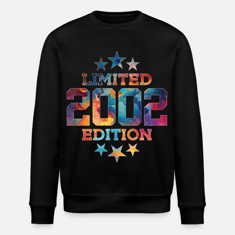 LIMITED EDITION 2002 24TH BIRTHDAY - Stanley/Stella ROLLER Unisex Organic Sweatshirt - black