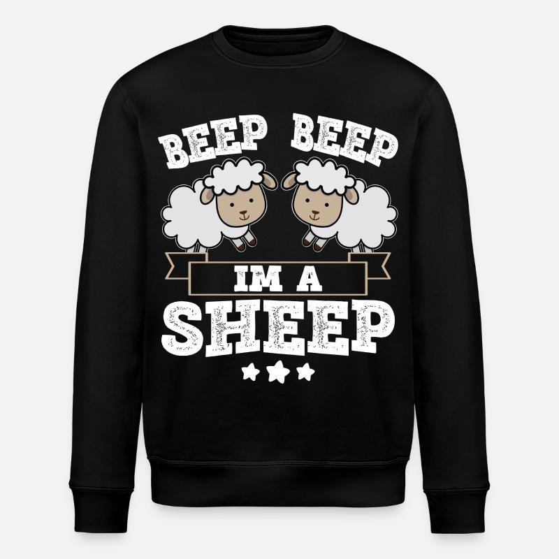 Beep Beep Im A Sheep - Stanley/Stella Unisex Bio-Sweatshirt ROLLER - Schwarz
