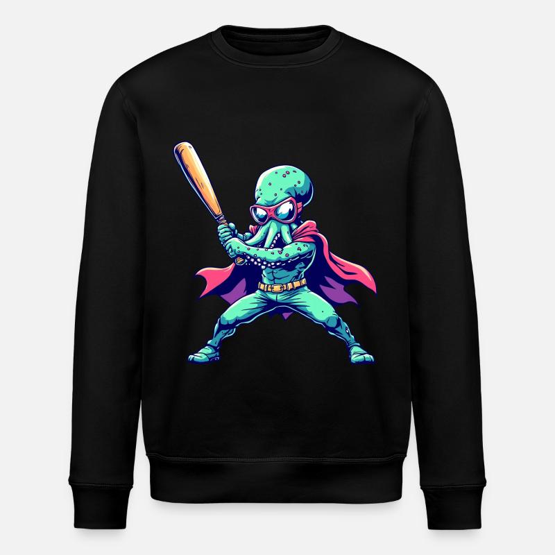 Baseball Octopus Superhero - Sweat bio ROLLER Stanley/Stella Unisexe - noir