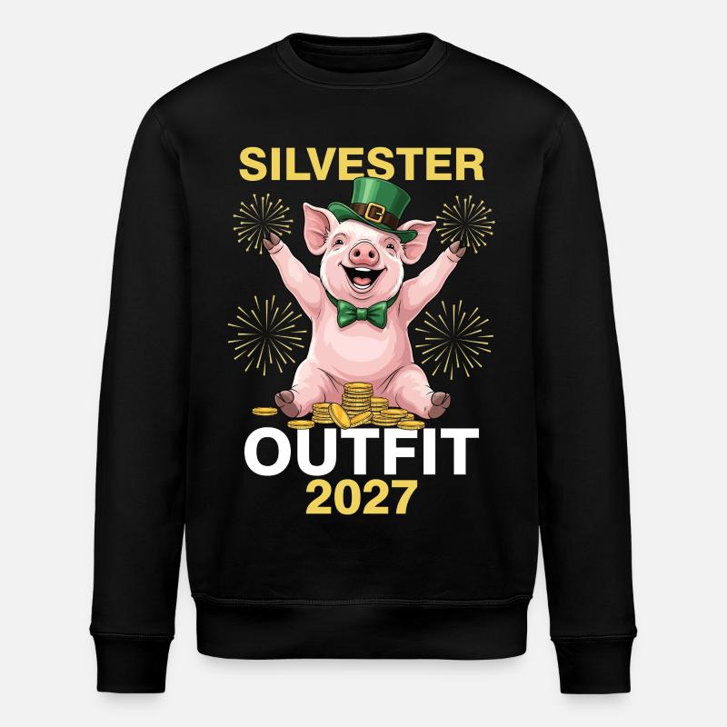 Silvester Outfit 2026 - Stanley/Stella Unisex Bio-Sweatshirt ROLLER - Schwarz