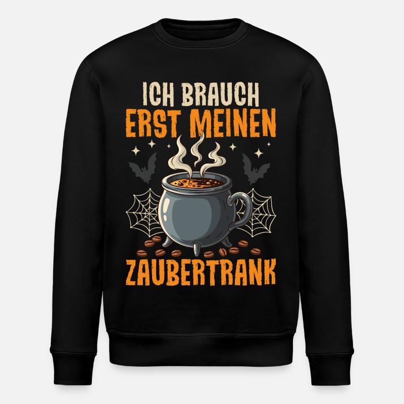 I need my magic potion first - Stanley/Stella ROLLER Unisex Organic Sweatshirt - black