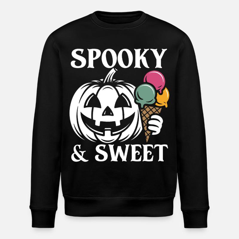 Spooky & Sweet Halloween Eis - Stanley/Stella ROLLER Unisex Organic Sweatshirt - black