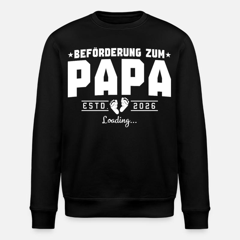 Dad 2026 loading Father-to-be - Stanley/Stella ROLLER Unisex Organic Sweatshirt - black