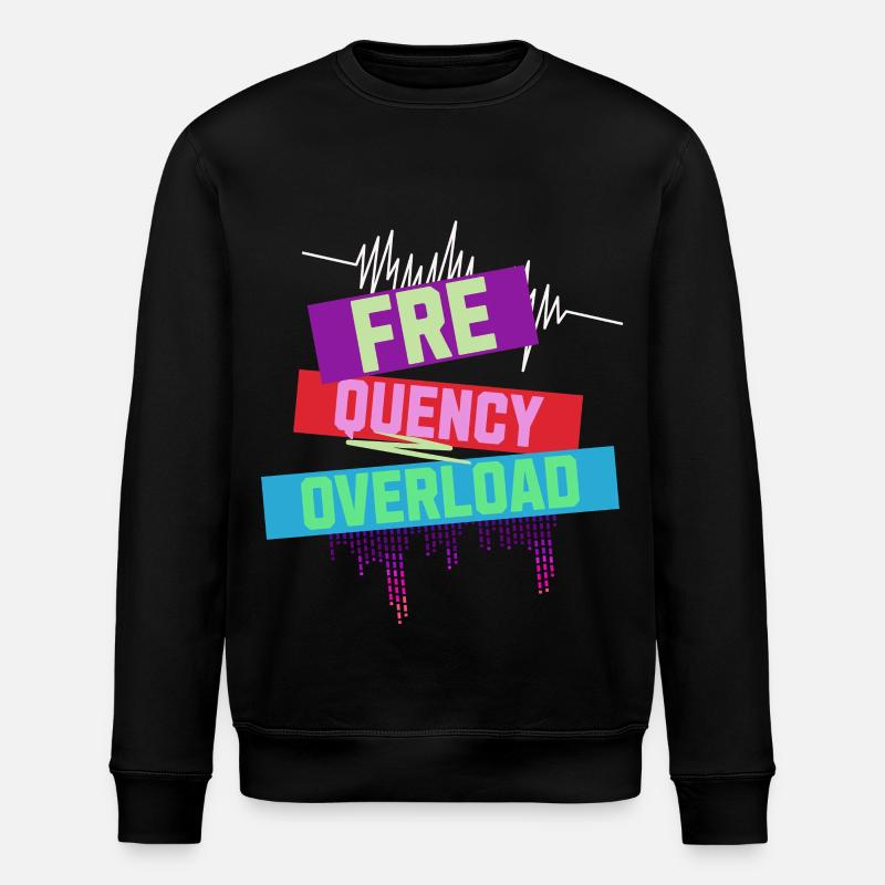 Frequency Overload Rave EDM - Stanley/Stella ROLLER Unisex Organic Sweatshirt - black