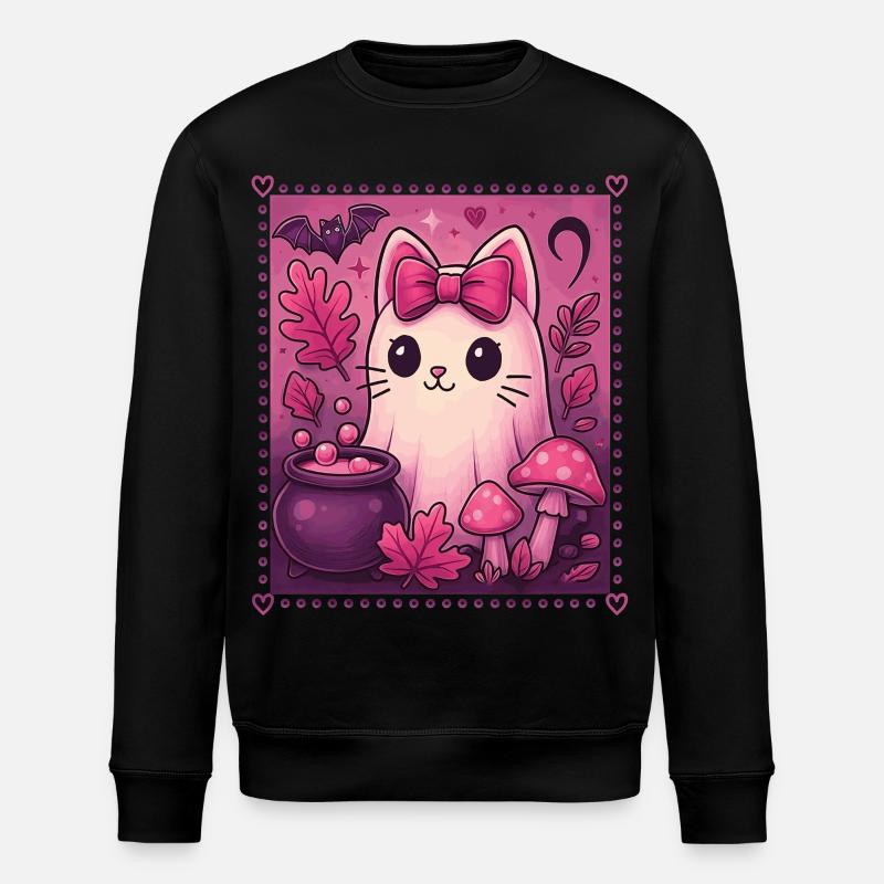 Geister-halloween-gruseliger - Stanley/Stella Unisex Bio-Sweatshirt ROLLER - Schwarz