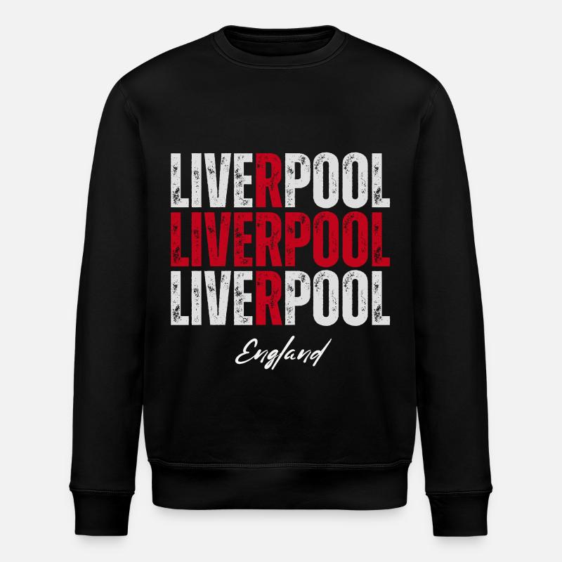 Liverpool England, Englischer Stolz - Stanley/Stella Unisex Bio-Sweatshirt ROLLER - Schwarz