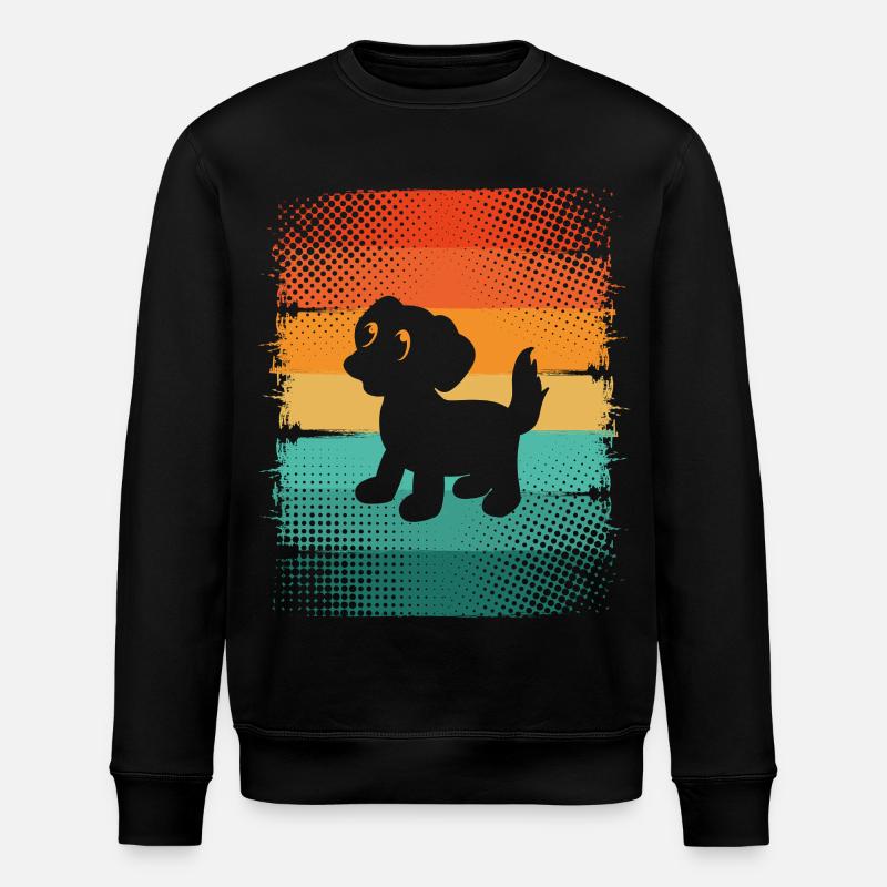 Hund Welpe - Stanley/Stella Unisex Bio-Sweatshirt ROLLER - Schwarz