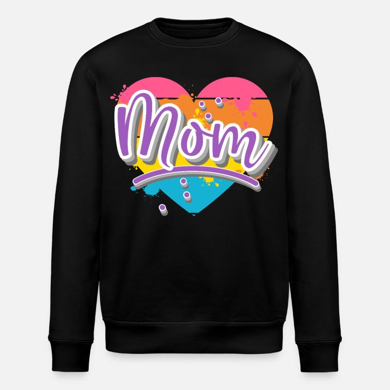Mama Herz - Stanley/Stella Unisex Bio-Sweatshirt ROLLER - Schwarz