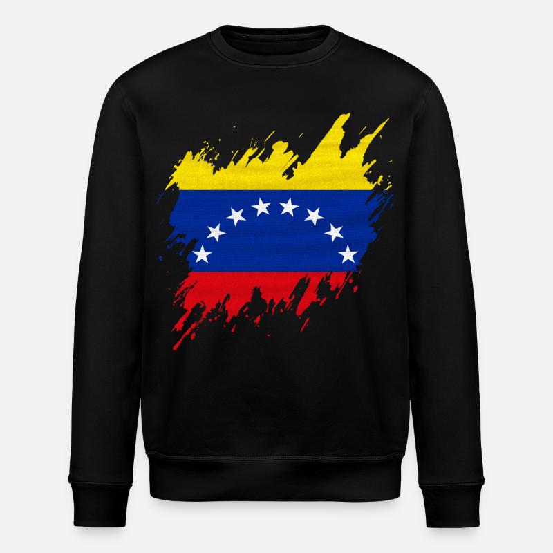 Drapeau du Venezuela, style déchiré - Sweat bio ROLLER Stanley/Stella Unisexe - noir