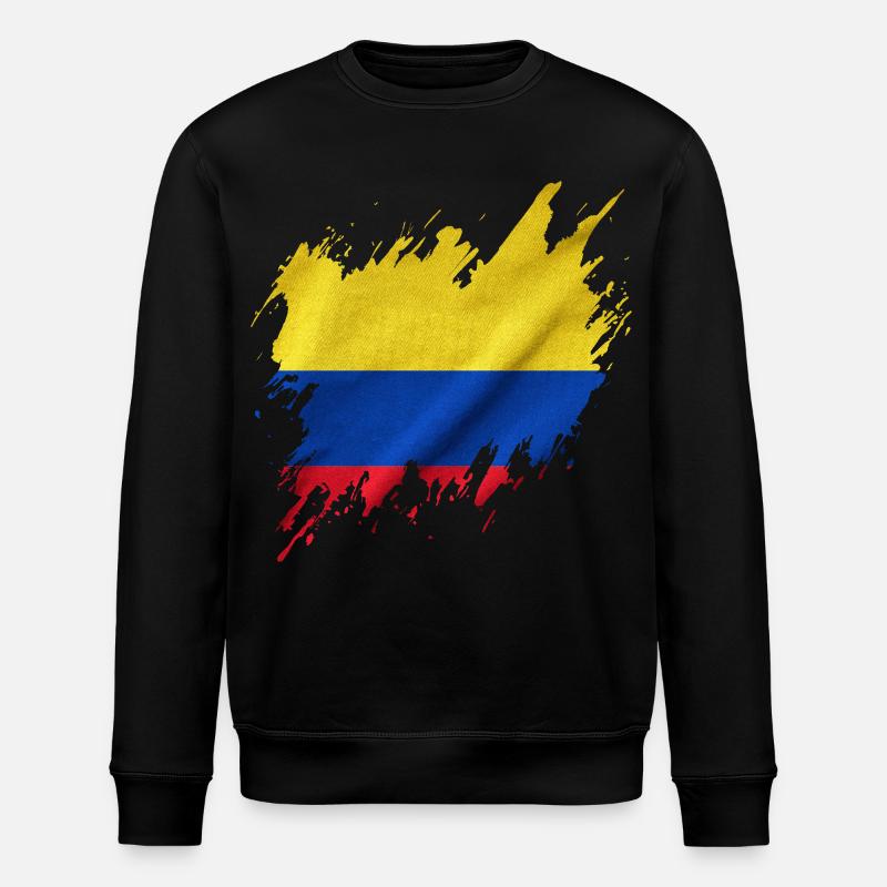 Drapeau de la Colombie, style déchiré - Sweat bio ROLLER Stanley/Stella Unisexe - noir