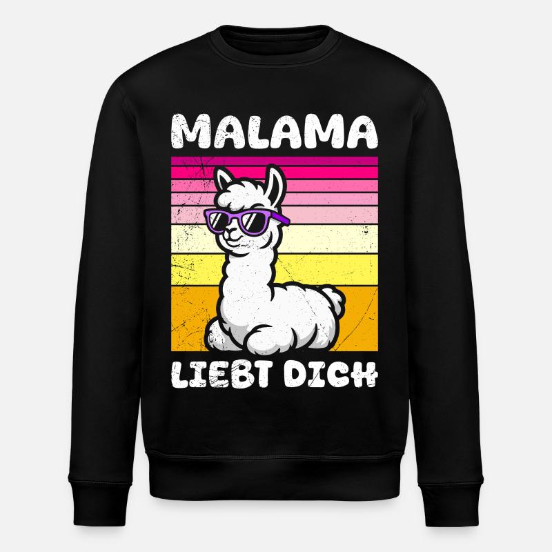 Bientôt maman MALAMA T'AIME Drôle - Sweat bio ROLLER Stanley/Stella Unisexe - noir
