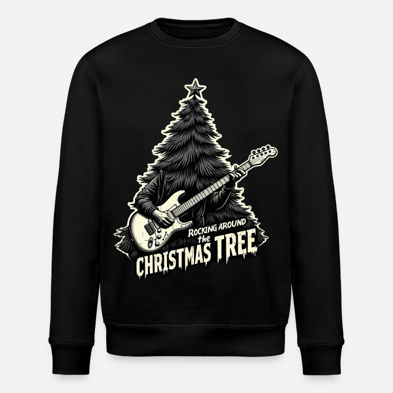 Schaukeln um den Weihnachtsbaum - Stanley/Stella Unisex Bio-Sweatshirt ROLLER - Schwarz