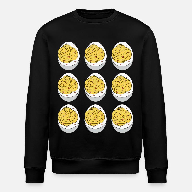 stuffed eggs - Stanley/Stella ROLLER Unisex Organic Sweatshirt - black