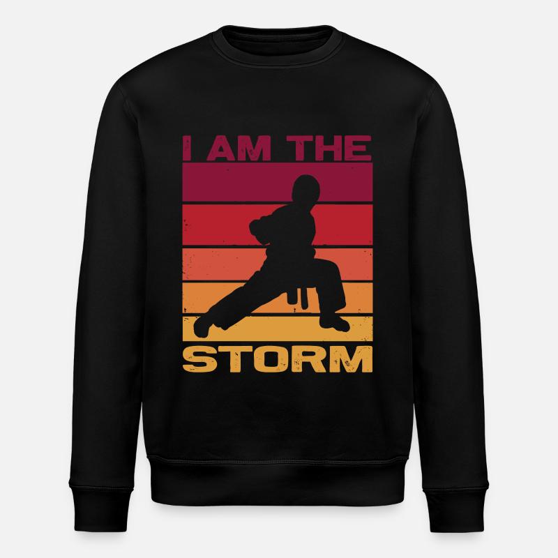 Silhouette einen Karatekämpfer - Combat Contact  - Stanley/Stella Unisex Bio-Sweatshirt ROLLER - Schwarz